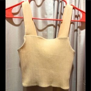 Light orange crop top